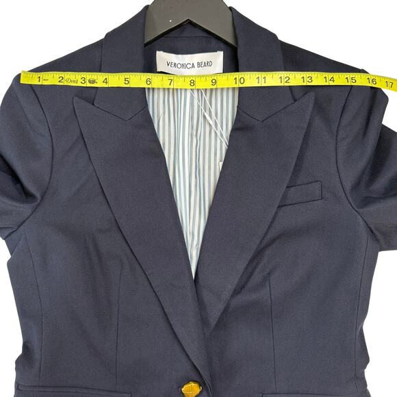 New VERONICA BEARD Navy Cutaway Dickey Jacket Size 6 - Picture 9 of 12
